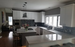 Painted Kitchen Island with Built in Stove - Thomas Meyer Renovations